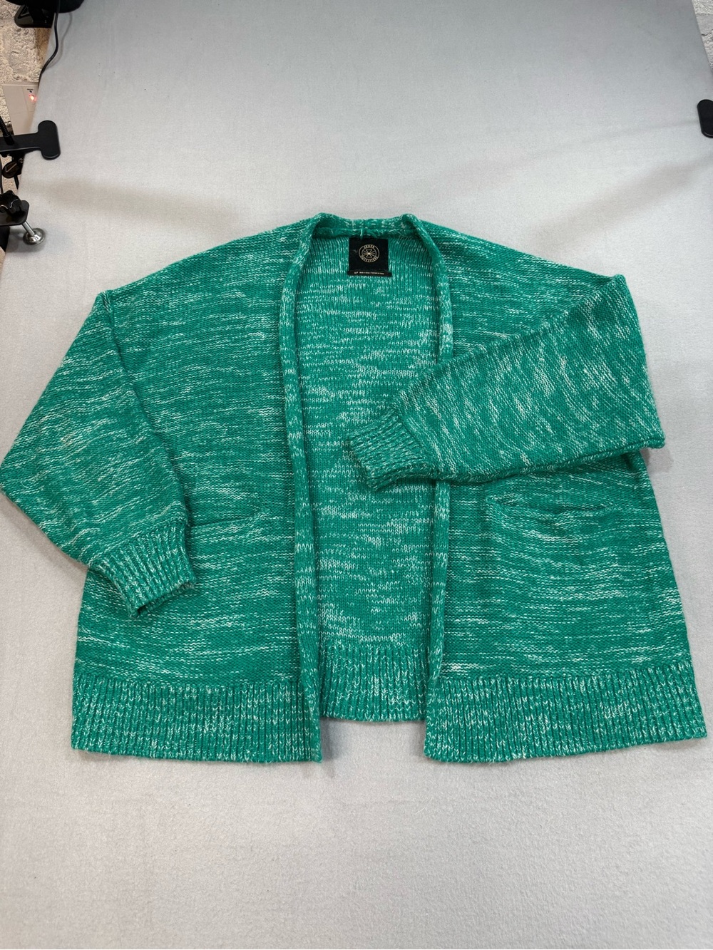 Urban Outfitters Teal Green Marled Knit Slouch Cardigan relaxed oversized S